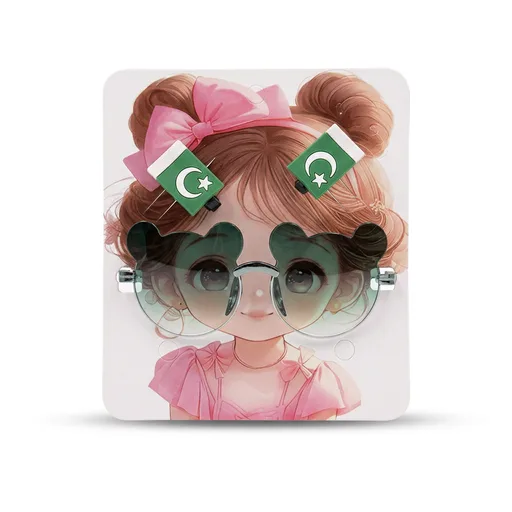 14 August - Independence Day Accessories Set for Kids ( Clip and Glasses ) Random