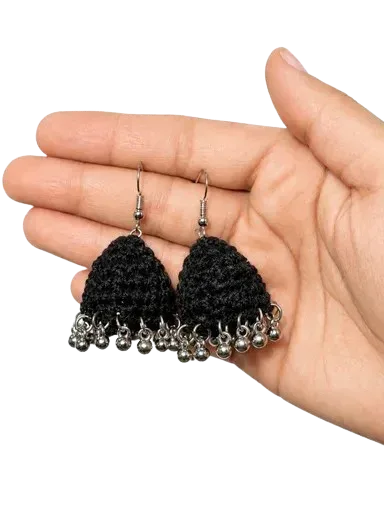 Crochet Jhumka Black