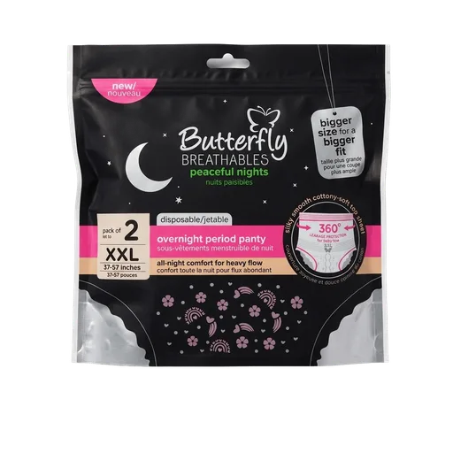 Butterfly Breathables Peaceful Nights Period Pants | XXL - Pack of 2