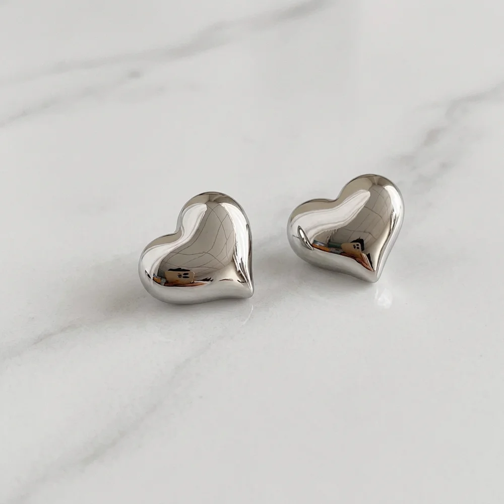 Silver Heart Earring