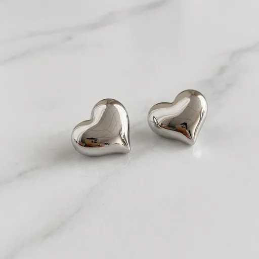 Silver Heart Earring