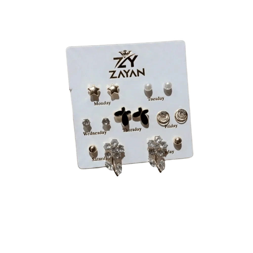 Week Days Earrings | Set of 7