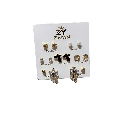 Week Days Earrings - Set of 7