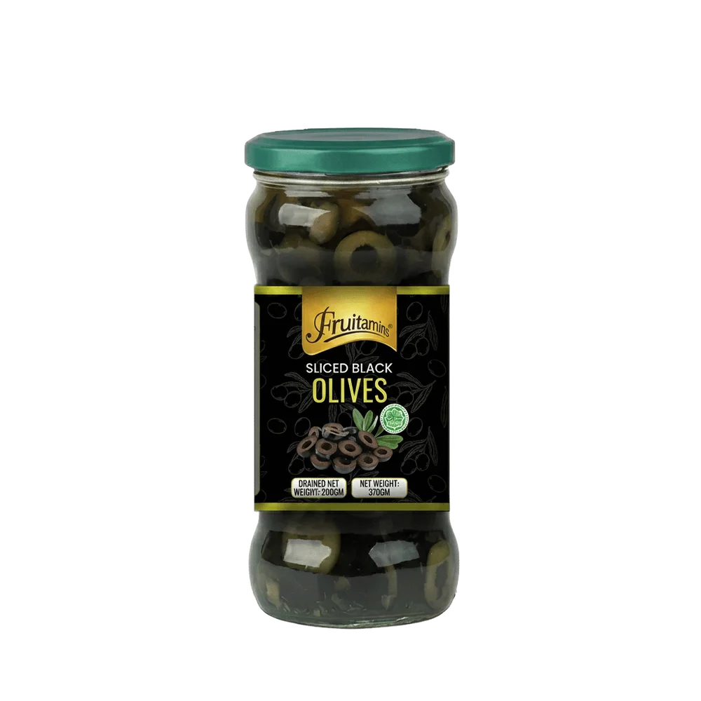 Fruitamins Sliced Black Olives 370g
