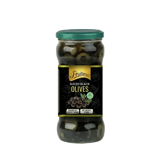 Fruitamins Sliced Black Olives 370g