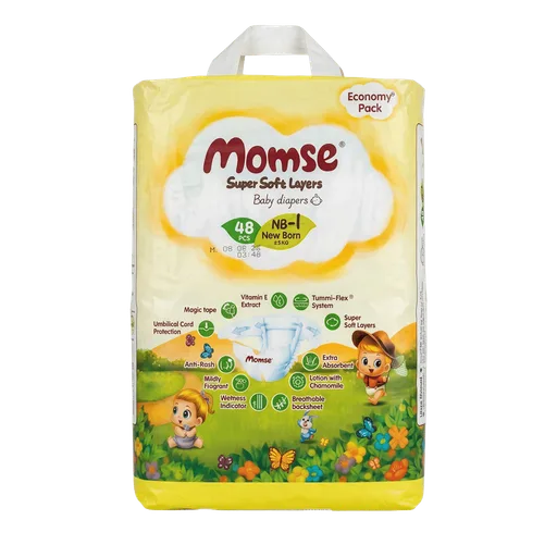 Momse NB-1 Baby Diapers 48pcs