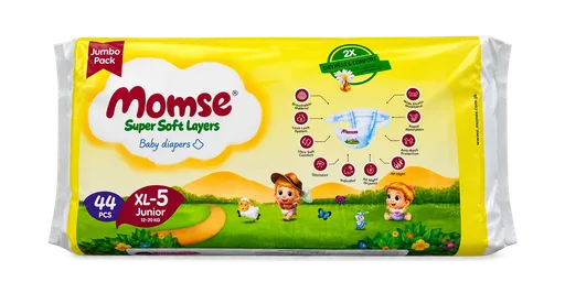 Momse XL-5 Baby Diapers 44pcs