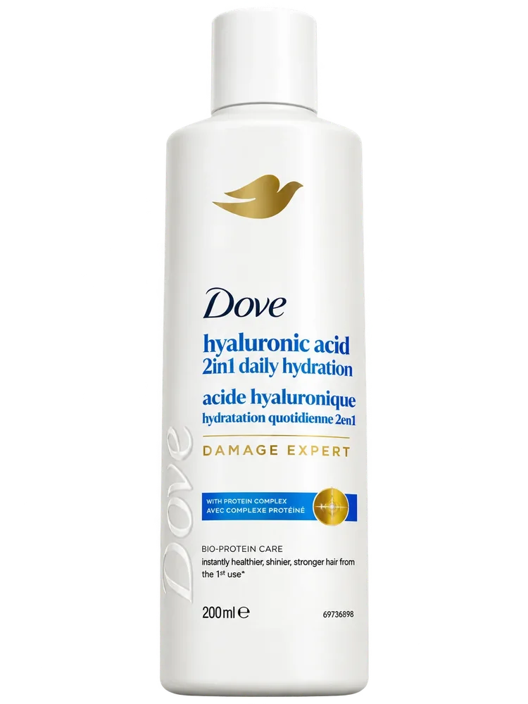 Dove Shampoo + Conditioner 2-IN-1 Hyaluronic Acid - 200ml