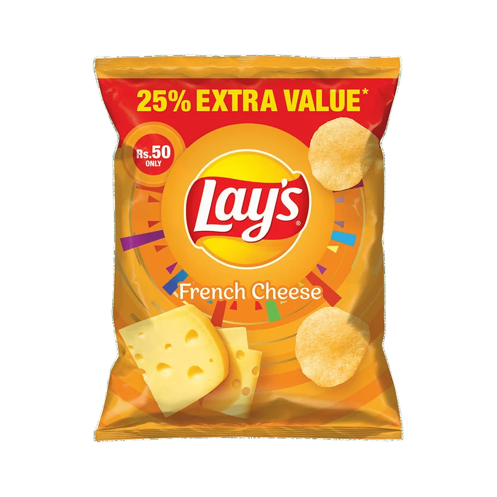 Lays French Cheese Chips Rs 50 ( Orange Lays )