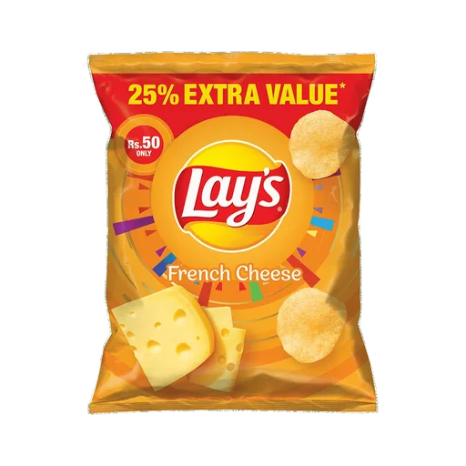 Lays French Cheese Chips Rs 50 ( Orange Lays )