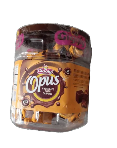 Giggly | Opus Chocolate With Caramel Jar – 80 PCS