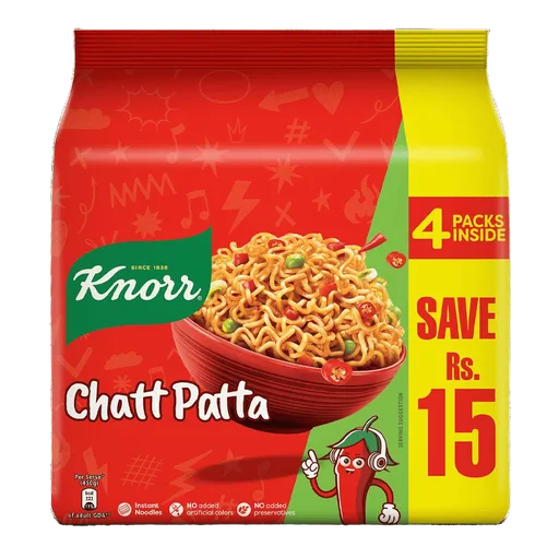 Knorr Noodles Chatt Patta, Family Pack, 4-Pack Inside