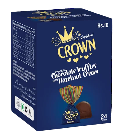 Candyland Crown Hazelnut Chocolate Rs.10 (Box) - 24pcs