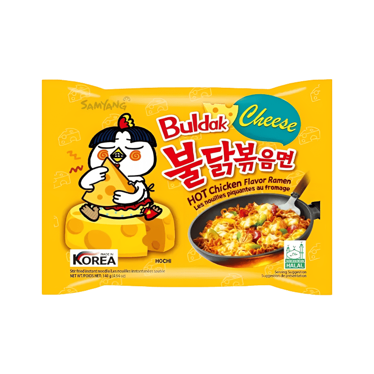 Samyang Buldak Hot Chicken Cheese Noodle, Halal, 140g