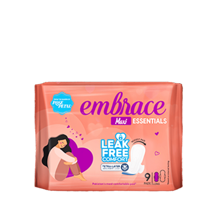 Embrace Maxi Essentials Long Pads, 9-Pack