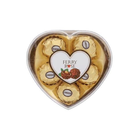 Ferry Rose Wafer Peanut Chocolate Heart ( 5 Pieces )