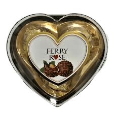 Ferry Rose Wafer Peanut Chocolate Heart ( 3 Pieces )
