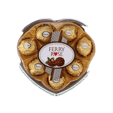 Ferry Rose Wafer Peanut Chocolate Heart ( 8 Pieces )