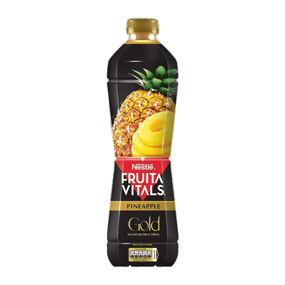 Nestle Fruita Vitals Pineapple Gold Fruit Drink, 1 Liter, Pet