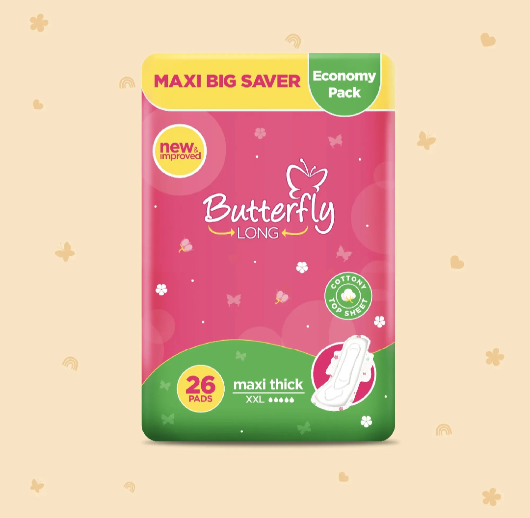 Butterfly Long Maxi Thick Napkins, XXL, 26-Pack