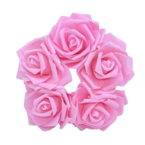Pink Fomic Flowers ( 6 Pcs )
