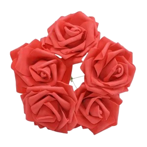 Red Fomic Flowers ( 6 Pcs )