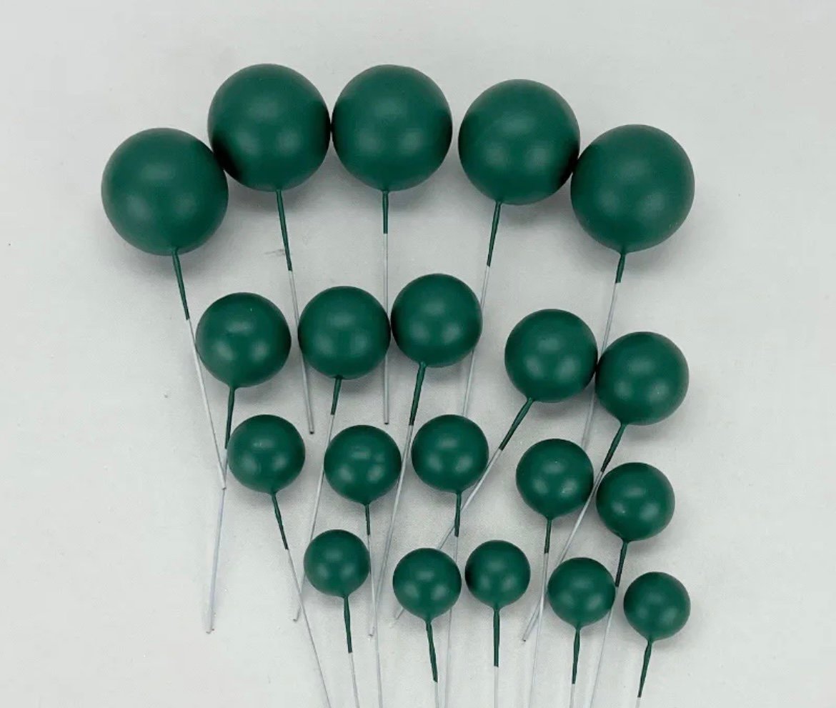 Green Faux Balls ( 20 PCS )