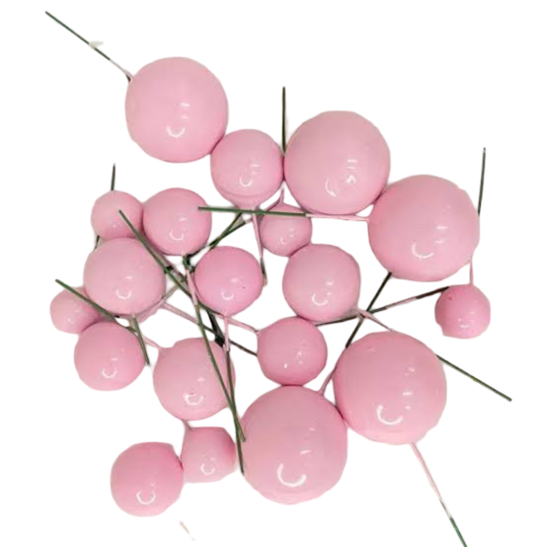 Pink Faux Balls ( 20 PCS )