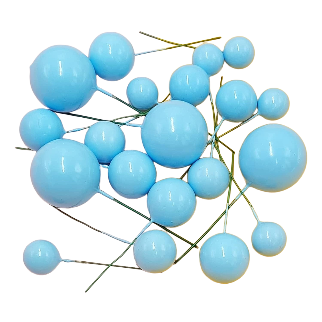 Blue Faux Balls ( 20 PCS )