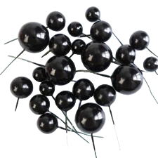 Black Faux Balls ( 20 PCS )