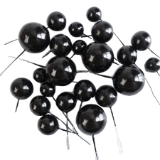 Black Faux Balls ( 20 PCS )