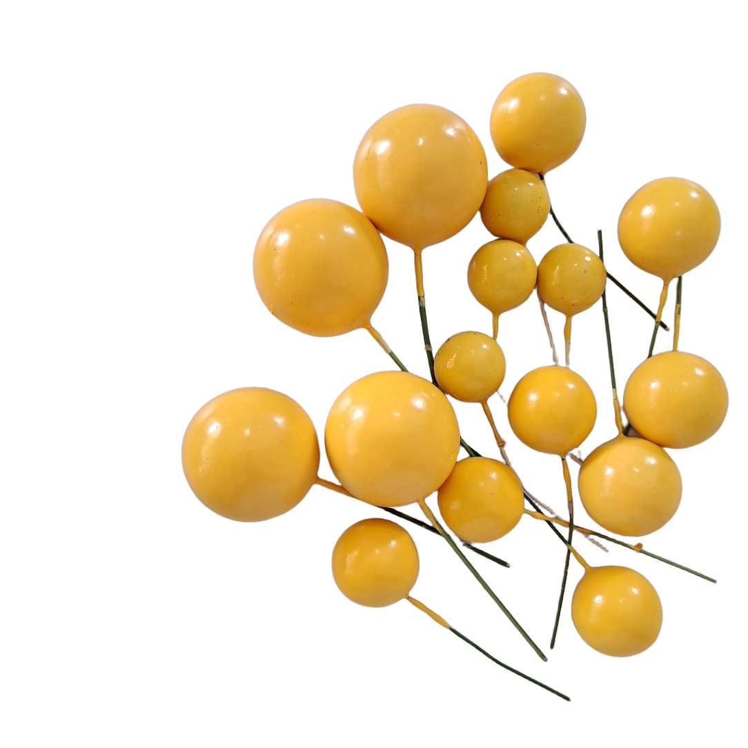 Yellow Faux Balls ( 20 PCS )