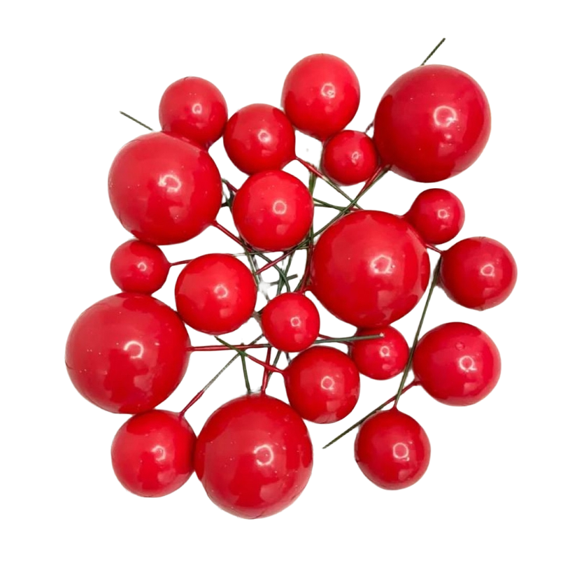 Red Faux Balls ( 20 PCS )