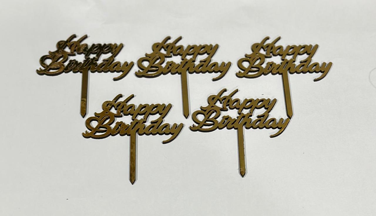 Happy Birthday Small Cake Topper ( 5 PCS )