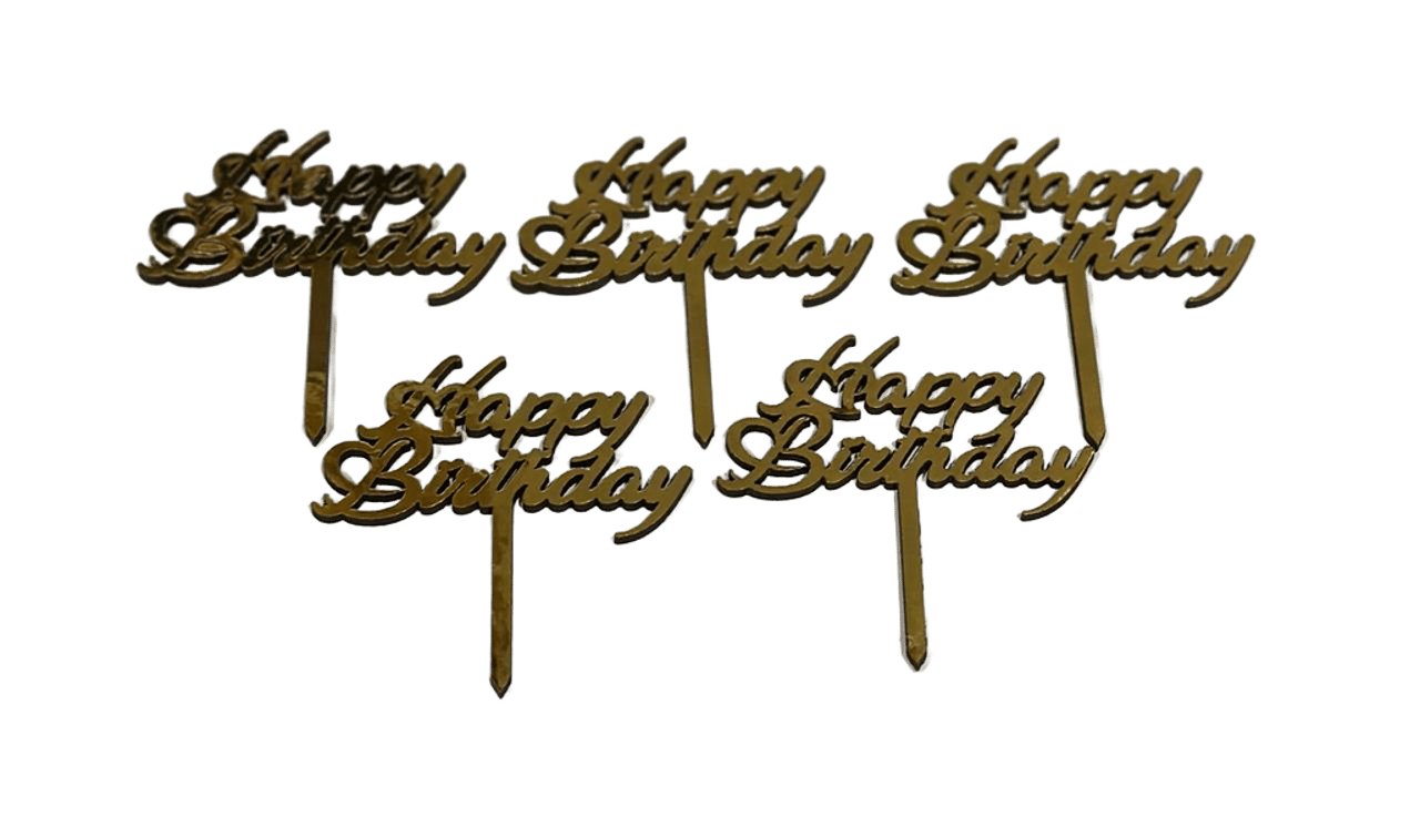 Happy Birthday Small Cake Topper ( 5 PCS )