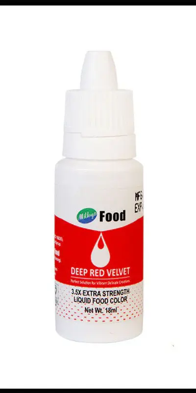 Milkyz Food Liquid Food Color Deep Red 18ML Dropper Bottle