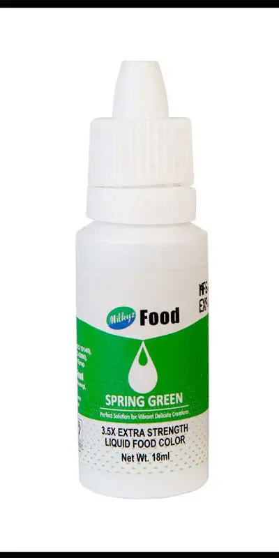 Milkyz Food Liquid Food Color Spring Green 18ML Dropper Bottle
