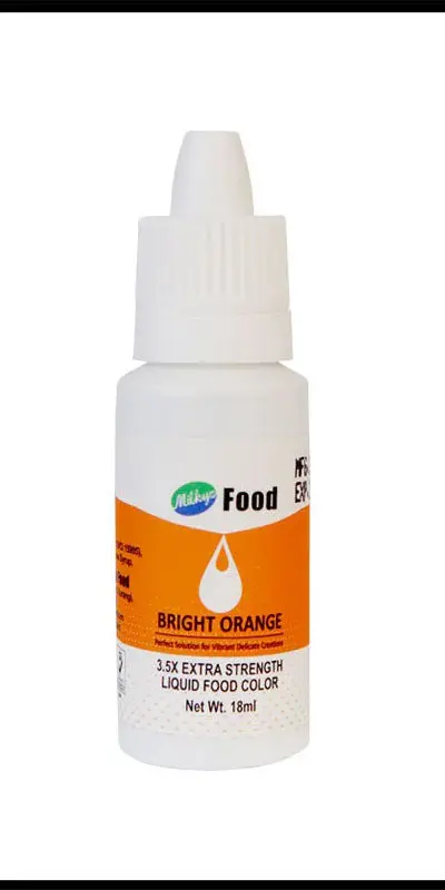 Milkyz Food Liquid Food Color Bright Orange 18ML Dropper Bottle