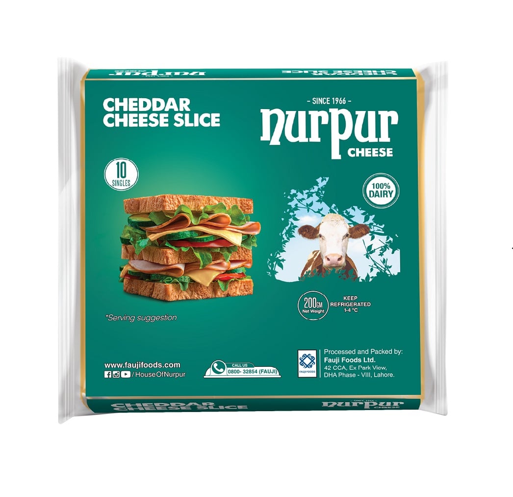 Nurpur Cheddar Cheese Slice, 200g