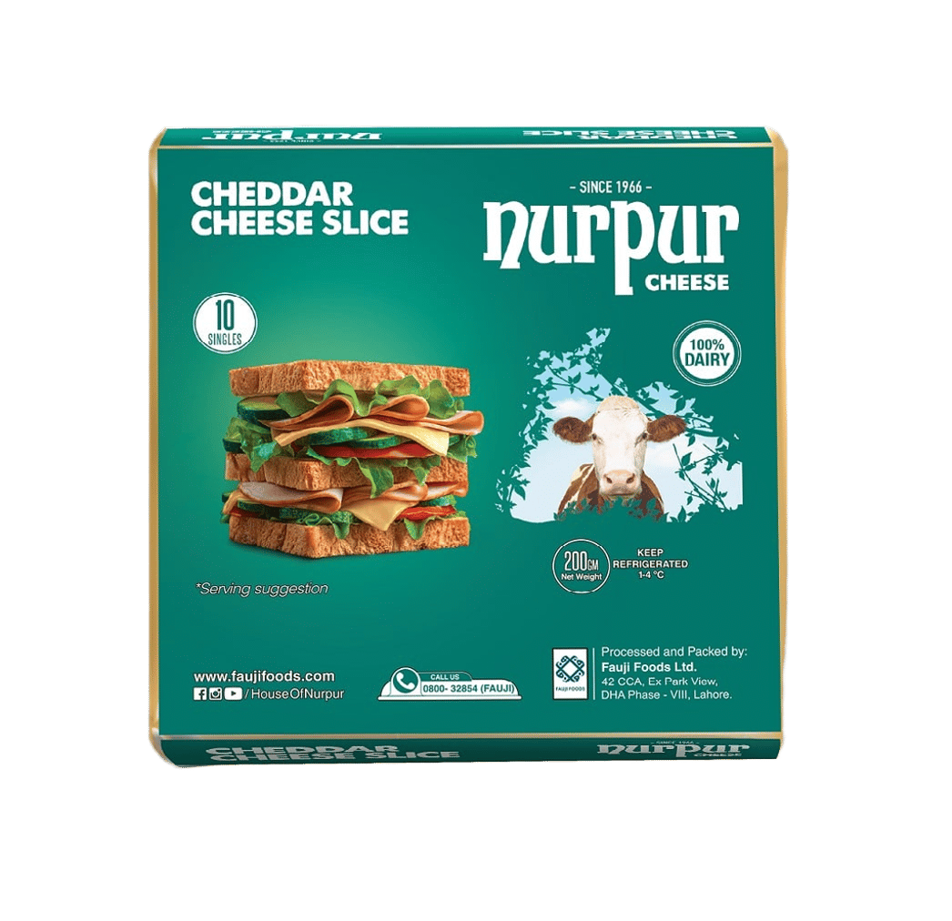 Nurpur Cheddar Cheese Slice, 200g