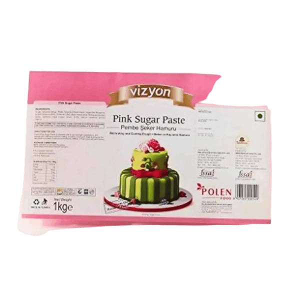 Vizyon Pink Sugar Paste Fondant 1KG