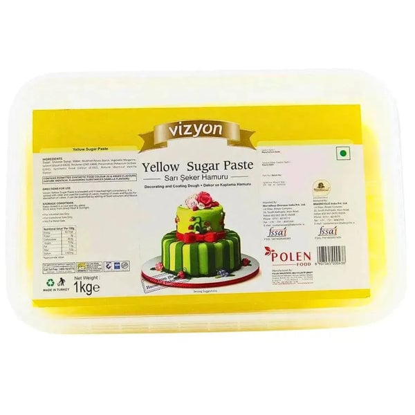 Vizyon Yellow Sugar Paste Fondant 1KG