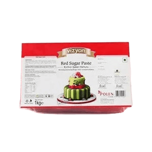 Vizyon Red Sugar Paste Fondant 1KG