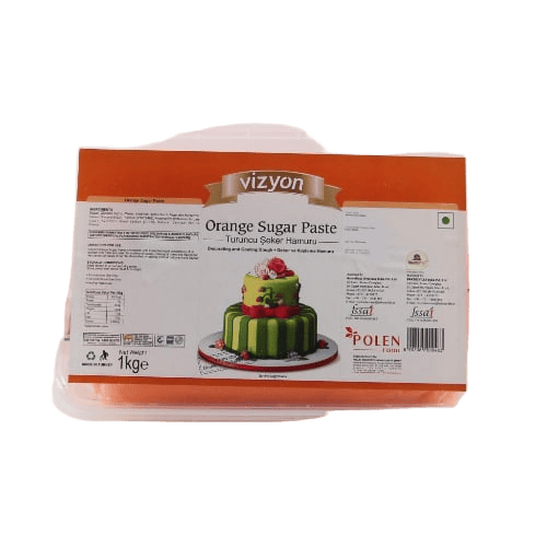 Vizyon Orange Sugar Paste Fondant 1KG