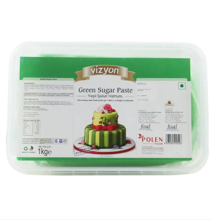 Vizyon Green Sugar Paste Fondant 1KG