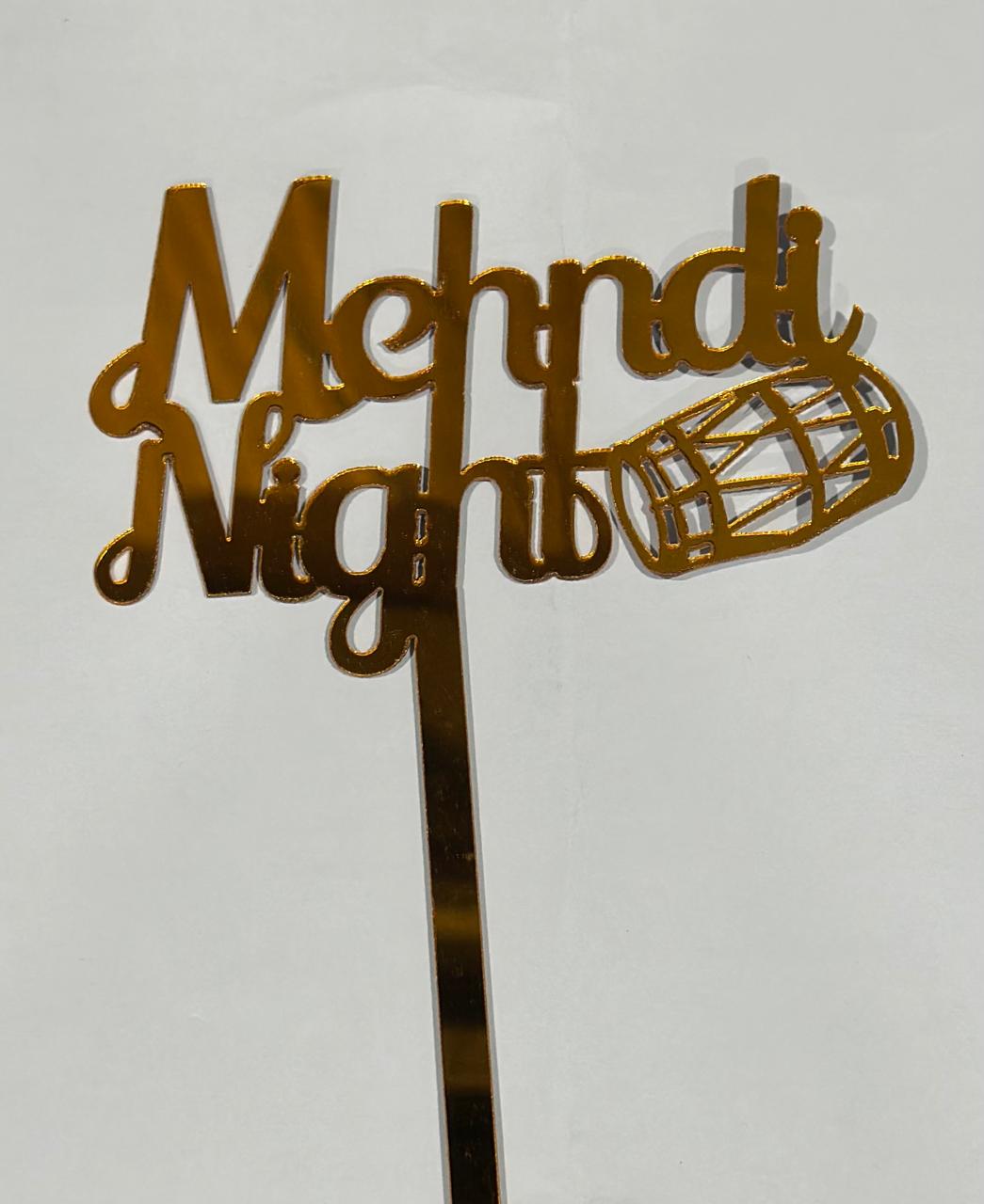 Mehndi Night Cake Topper
