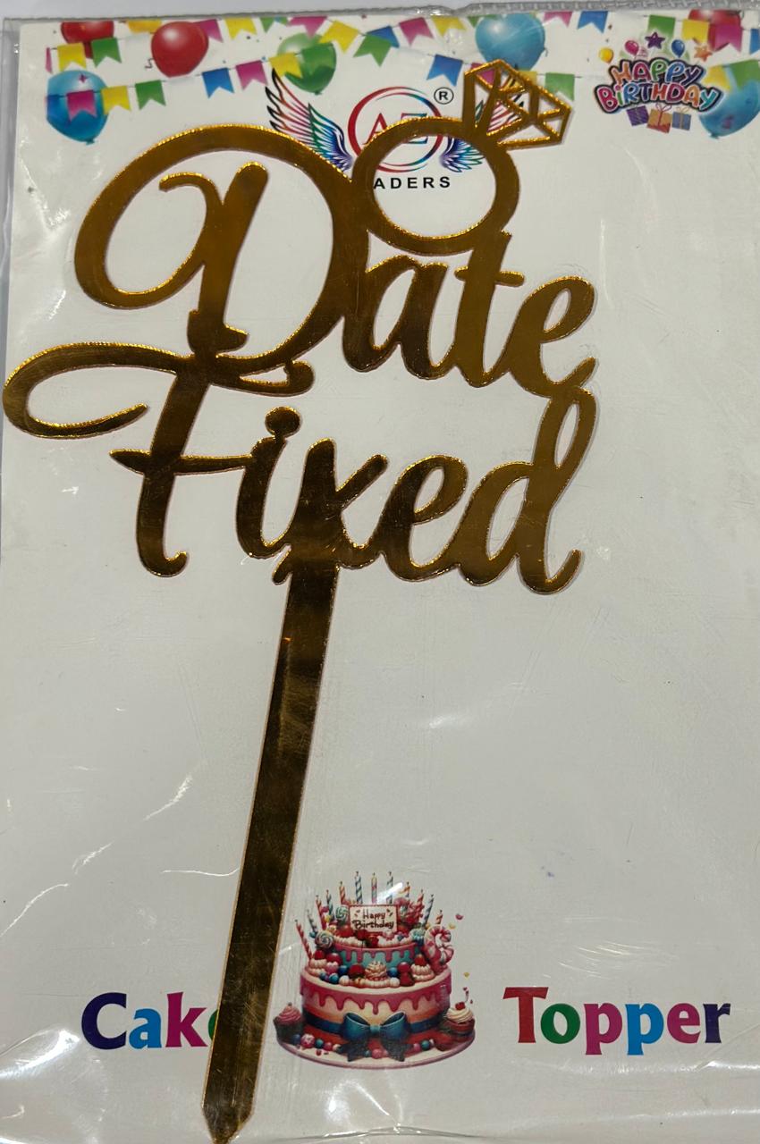 Date Fixed Cake Topper