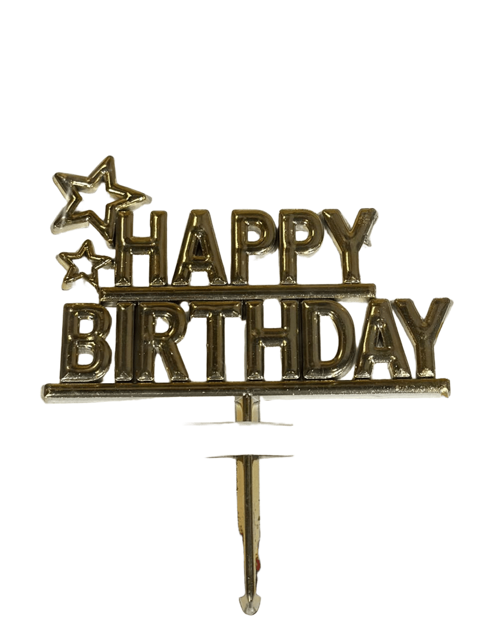 Gold Happy Birthday Cake Topper