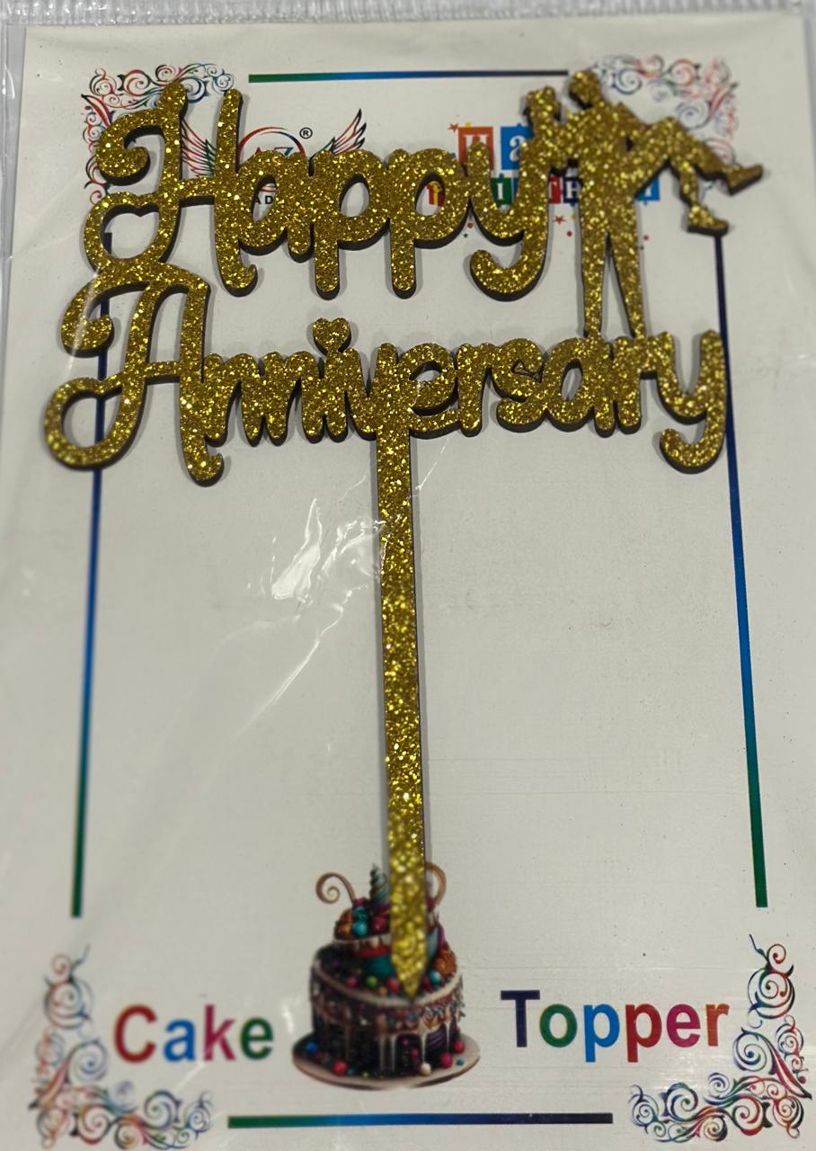 Happy Anniversary Cake Topper