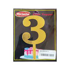 Number 3 Cake Topper